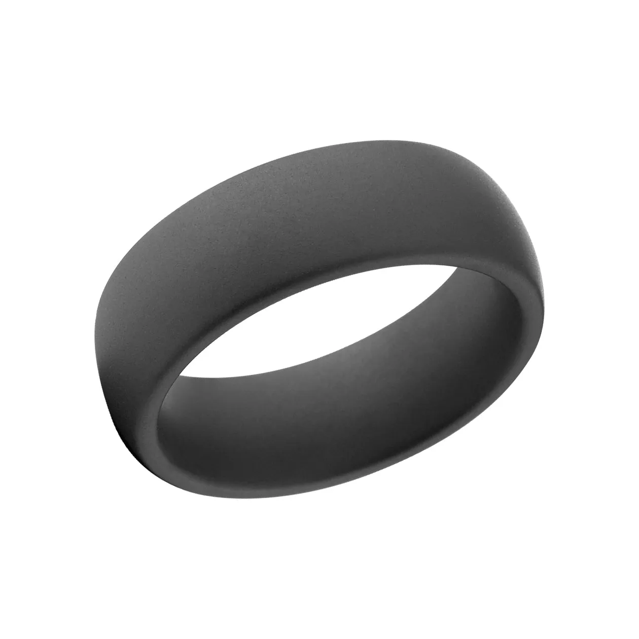 8mm Matte Black Ceramic Ring - Men's Wedding Bands