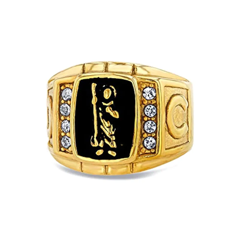 925 Silver Large Square CZ Diamond San Judas Ring