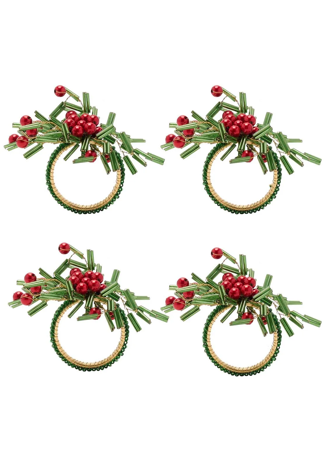 Beaded Berries Napkin Rings