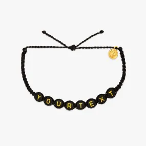 Black Alphabet Bead Bracelet