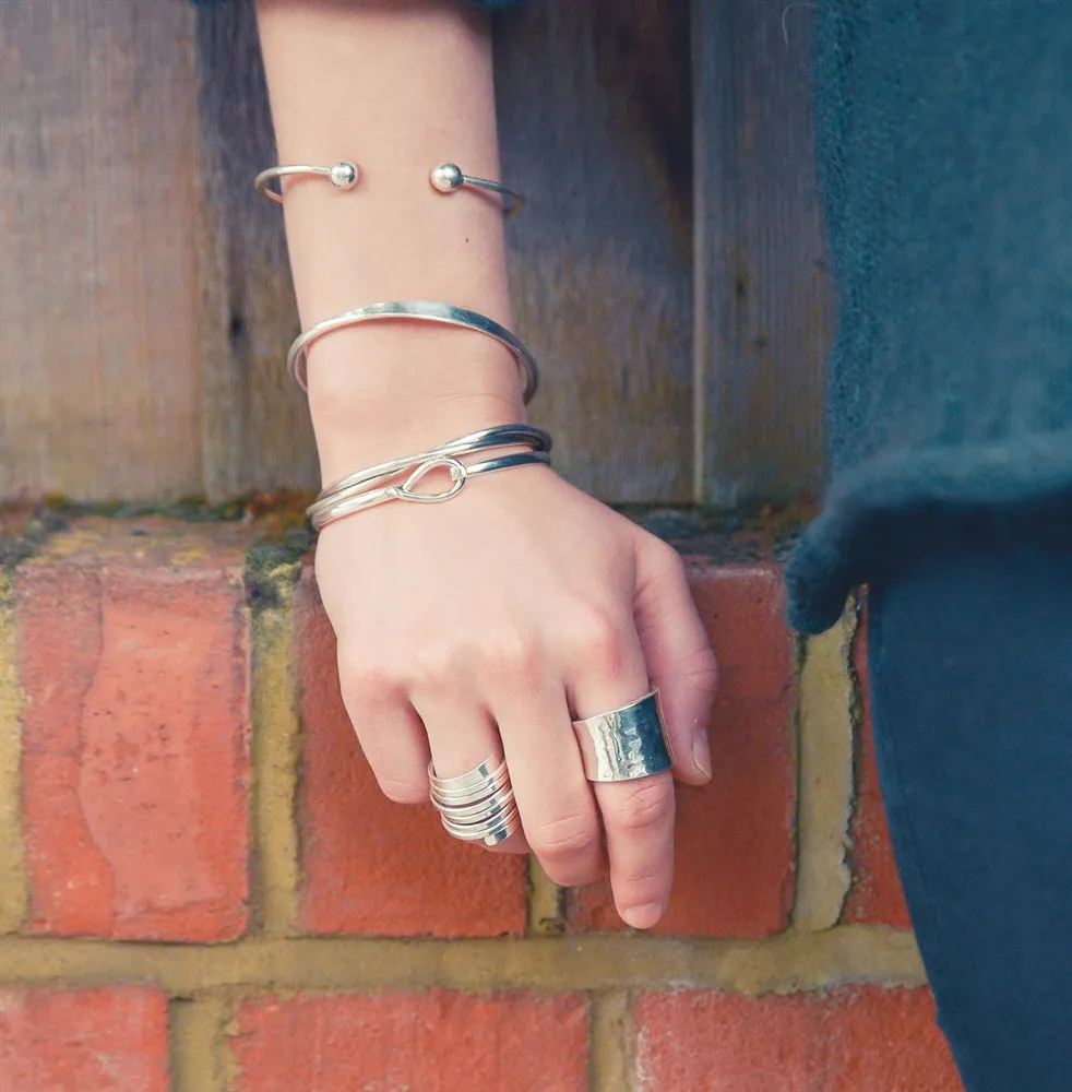 Chunky Statement Sterling Silver Wrap Ring