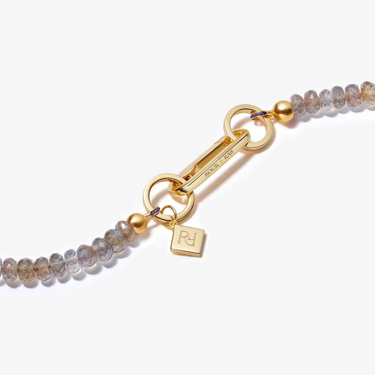 FACETED LABRADORITE CANDY BEAD NECKLACE