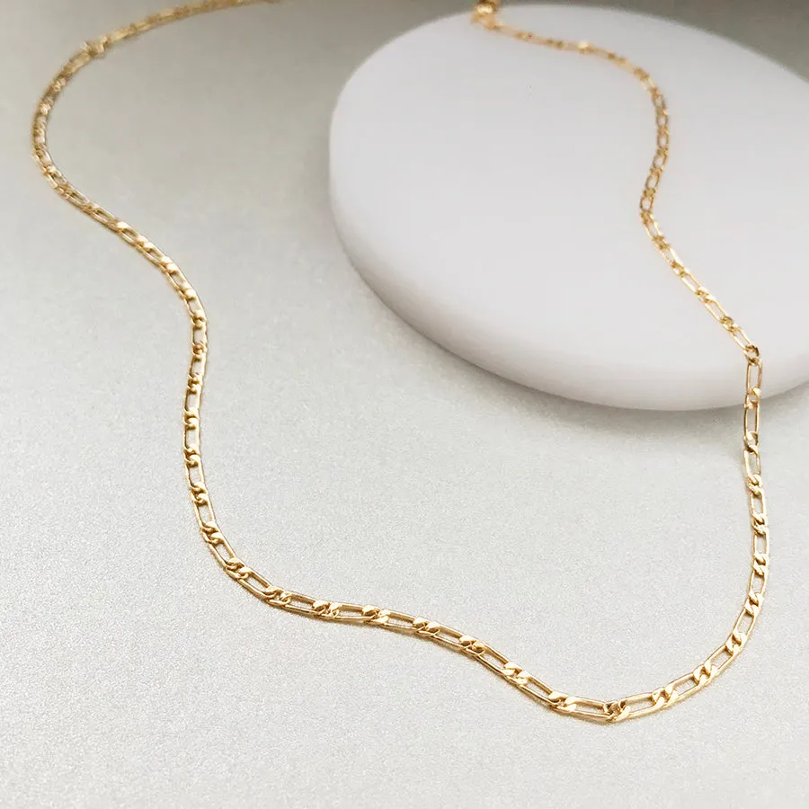 Figaro Chain Gold Necklace