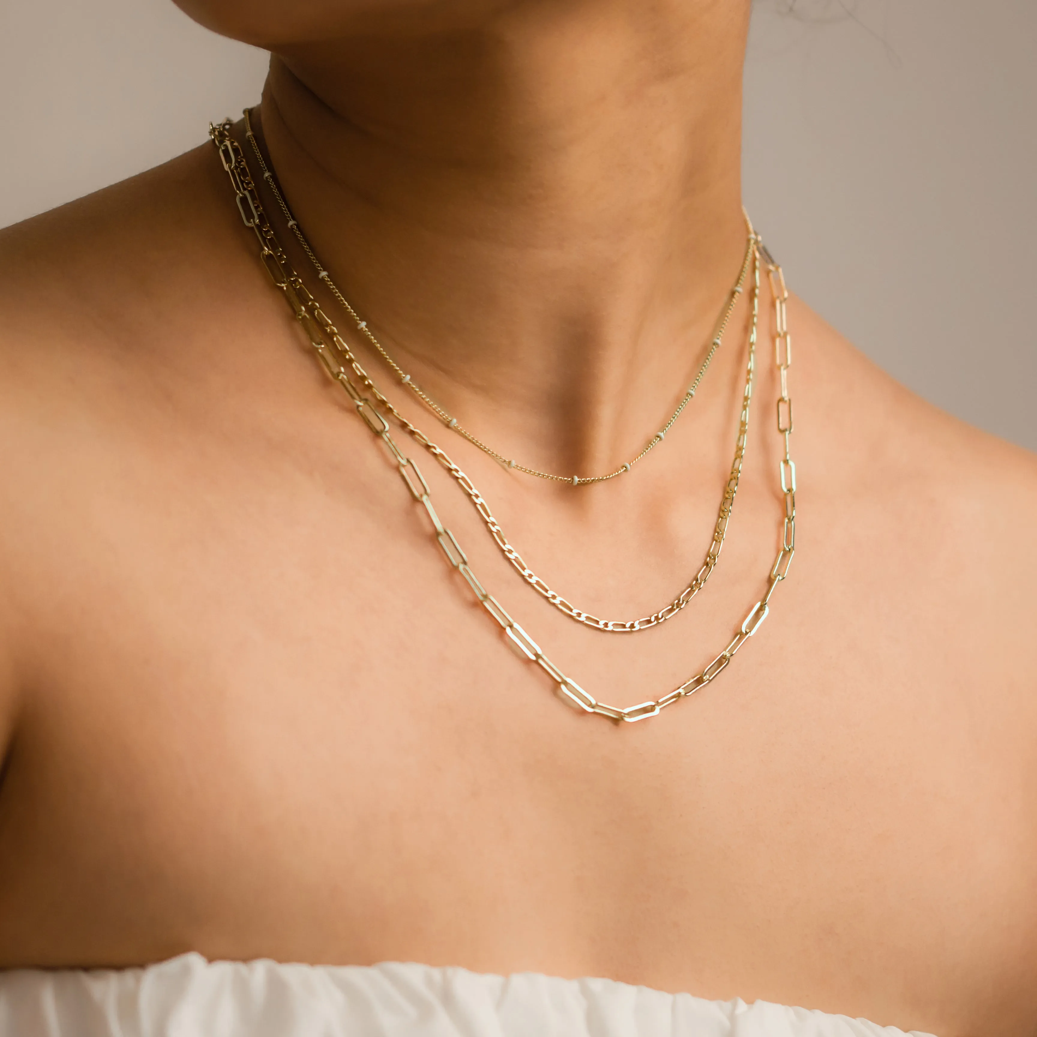 Figaro Chain Gold Necklace