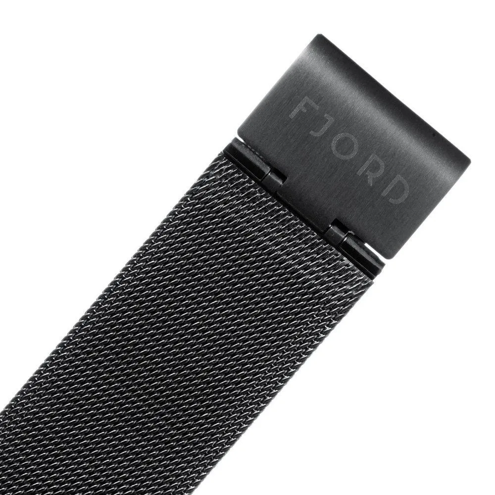 FJORD Laurens Black Mesh Watch - FJ-3027-44