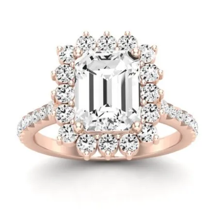 Gazania Diamond Matching Band For  With Emerald Center(Band Only. Engagement Ring Not Included)