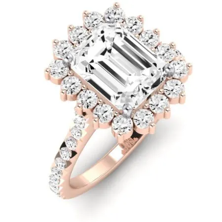 Gazania Diamond Matching Band For  With Emerald Center(Band Only. Engagement Ring Not Included)