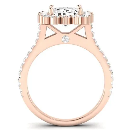 Gazania Diamond Matching Band For  With Emerald Center(Band Only. Engagement Ring Not Included)
