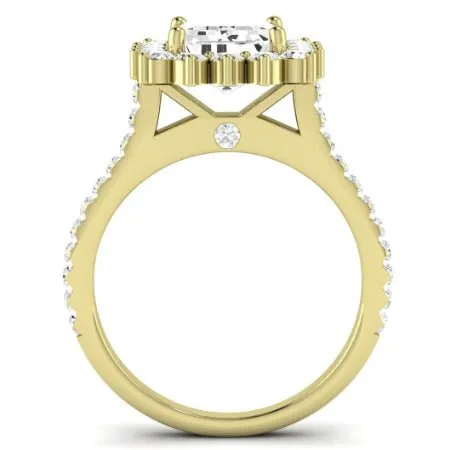 Gazania Diamond Matching Band For  With Emerald Center(Band Only. Engagement Ring Not Included)