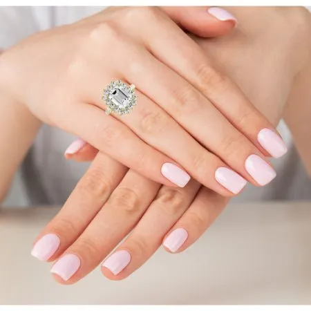 Gazania Diamond Matching Band For  With Emerald Center(Band Only. Engagement Ring Not Included)