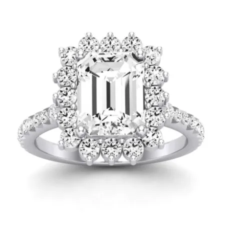 Gazania Diamond Matching Band For  With Emerald Center(Band Only. Engagement Ring Not Included)