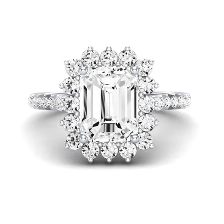 Gazania Diamond Matching Band For  With Emerald Center(Band Only. Engagement Ring Not Included)