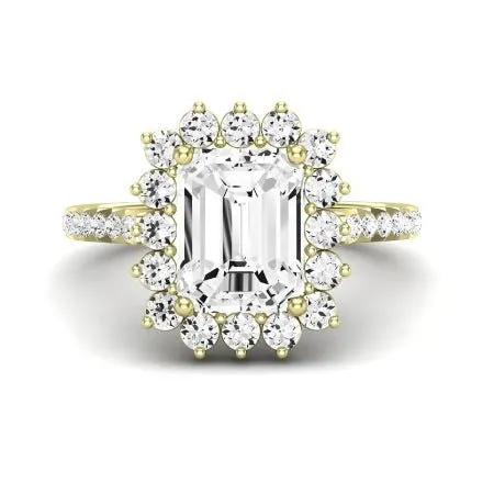 Gazania Diamond Matching Band For  With Emerald Center(Band Only. Engagement Ring Not Included)