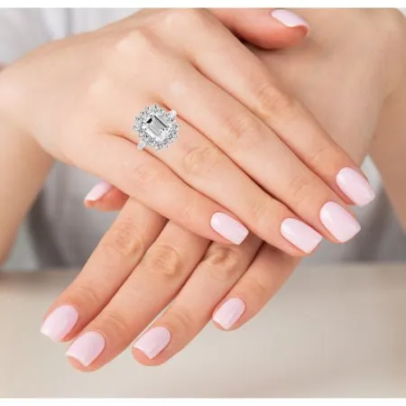 Gazania Diamond Matching Band For  With Emerald Center(Band Only. Engagement Ring Not Included)