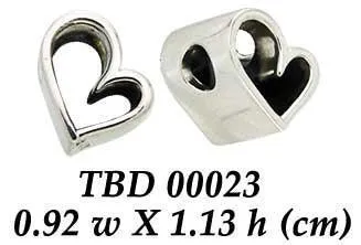 Heart Silver Bead TBD023