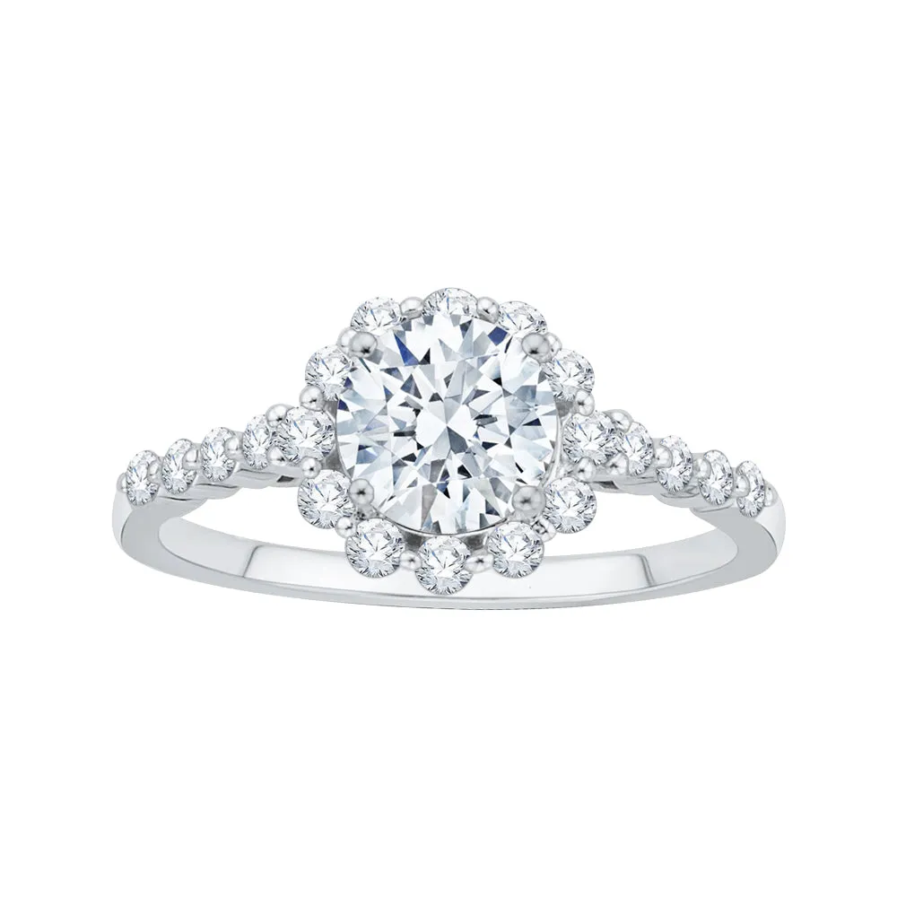 KATARINA 1 3/8 cttw Diamond Halo Engagement Ring