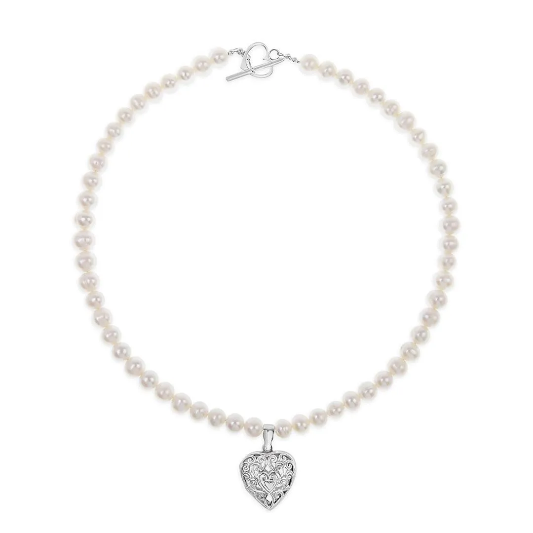 Keepsake Heart | Ivory Pearls