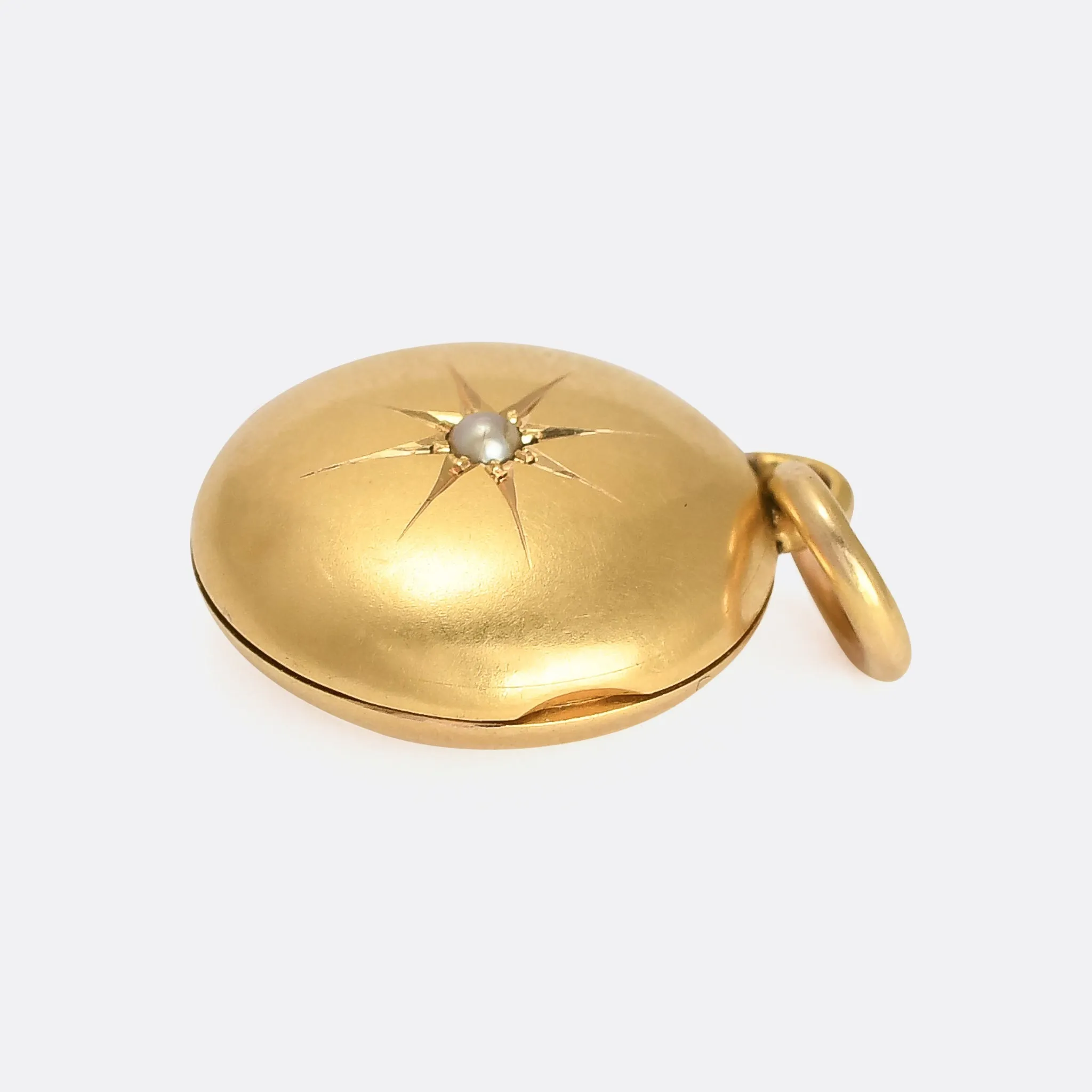 Late Victorian Pearl Star Dome Locket