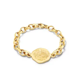 May The Road Rise Up Quote Bracelet Yellow Gold