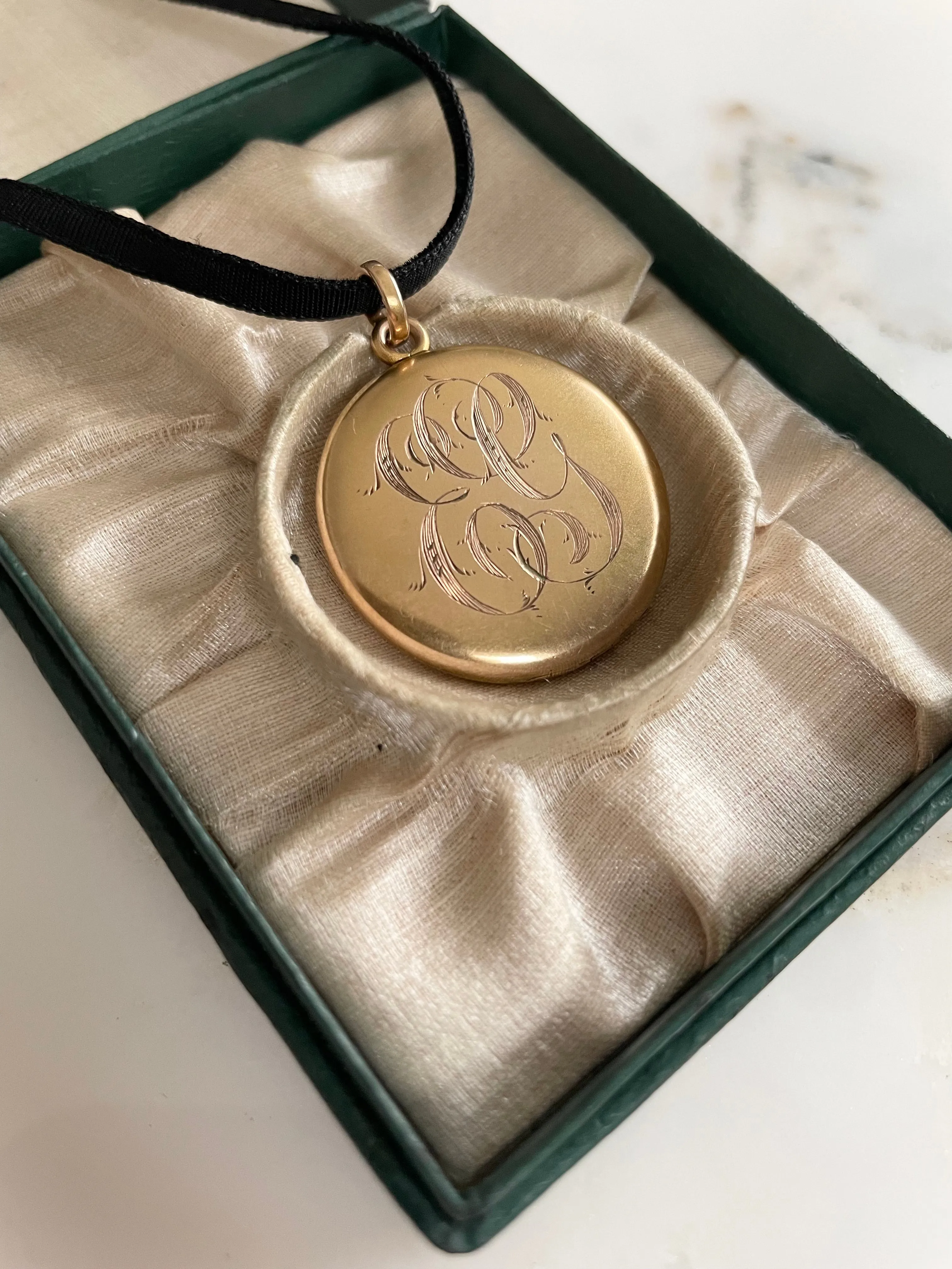 Monogram Victorian Locket Necklace