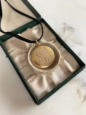 Monogram Victorian Locket Necklace