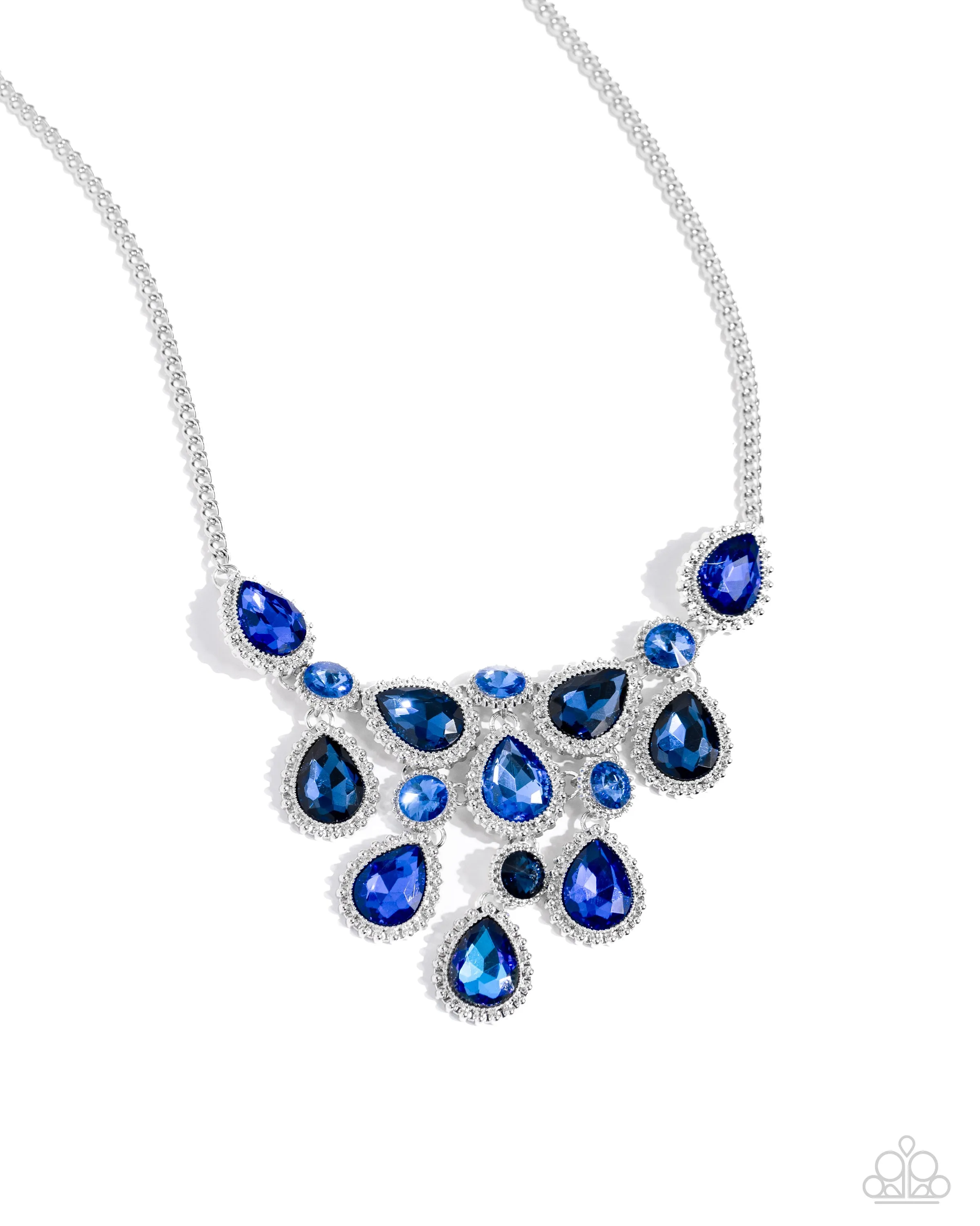 Necklaces Dripping in Dazzle - Blue N2413