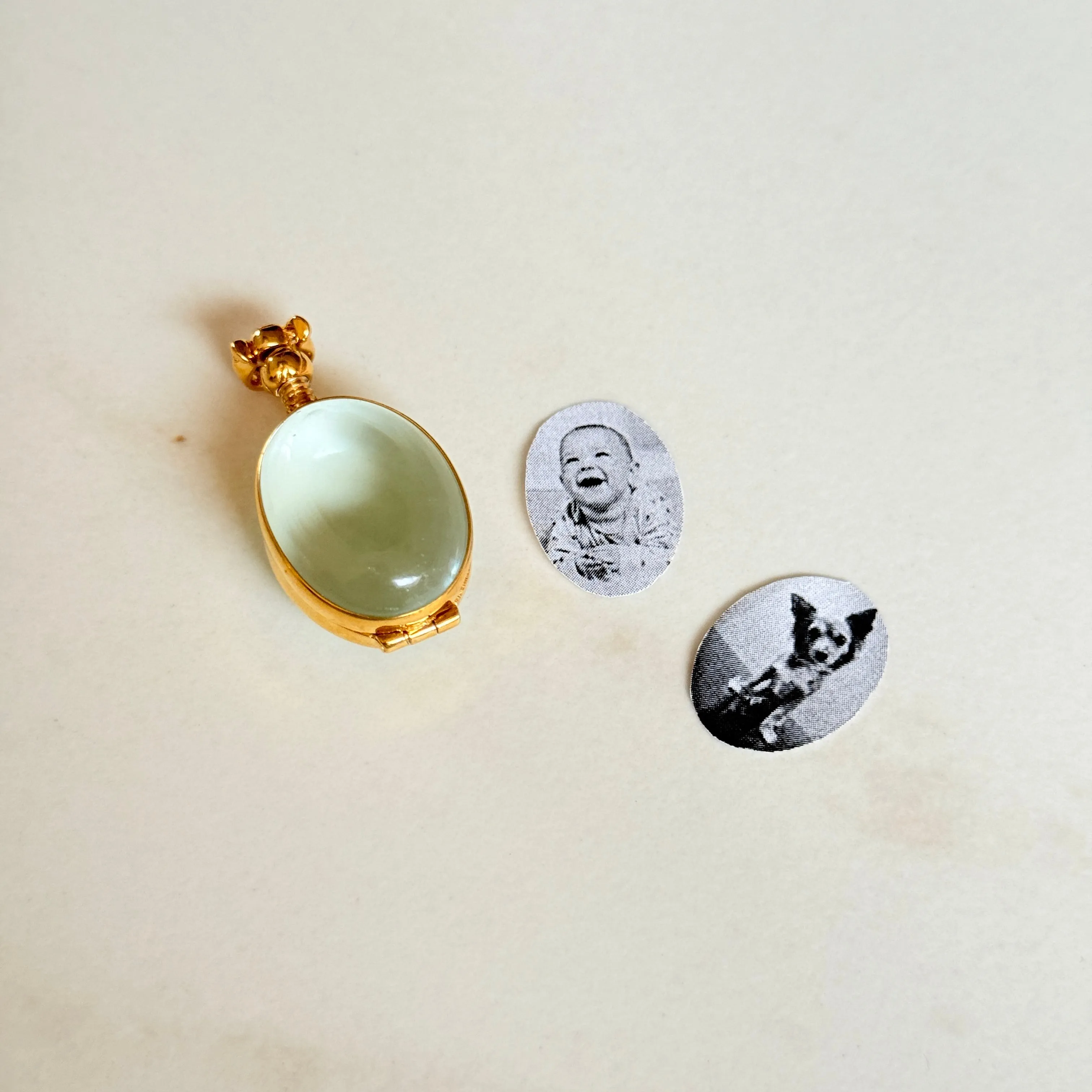 Oval Gold Plated Silver Locket - Medium