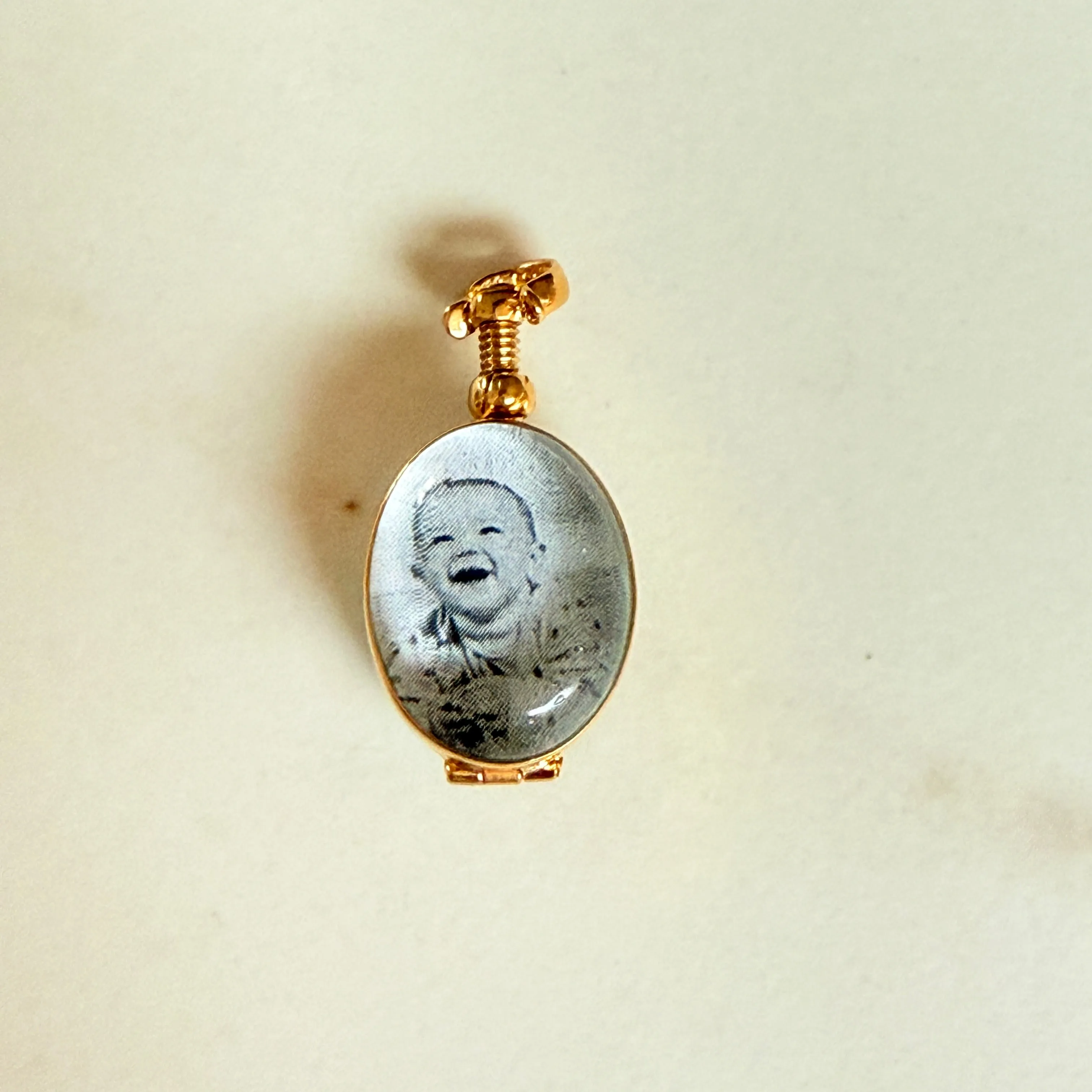 Oval Gold Plated Silver Locket - Medium
