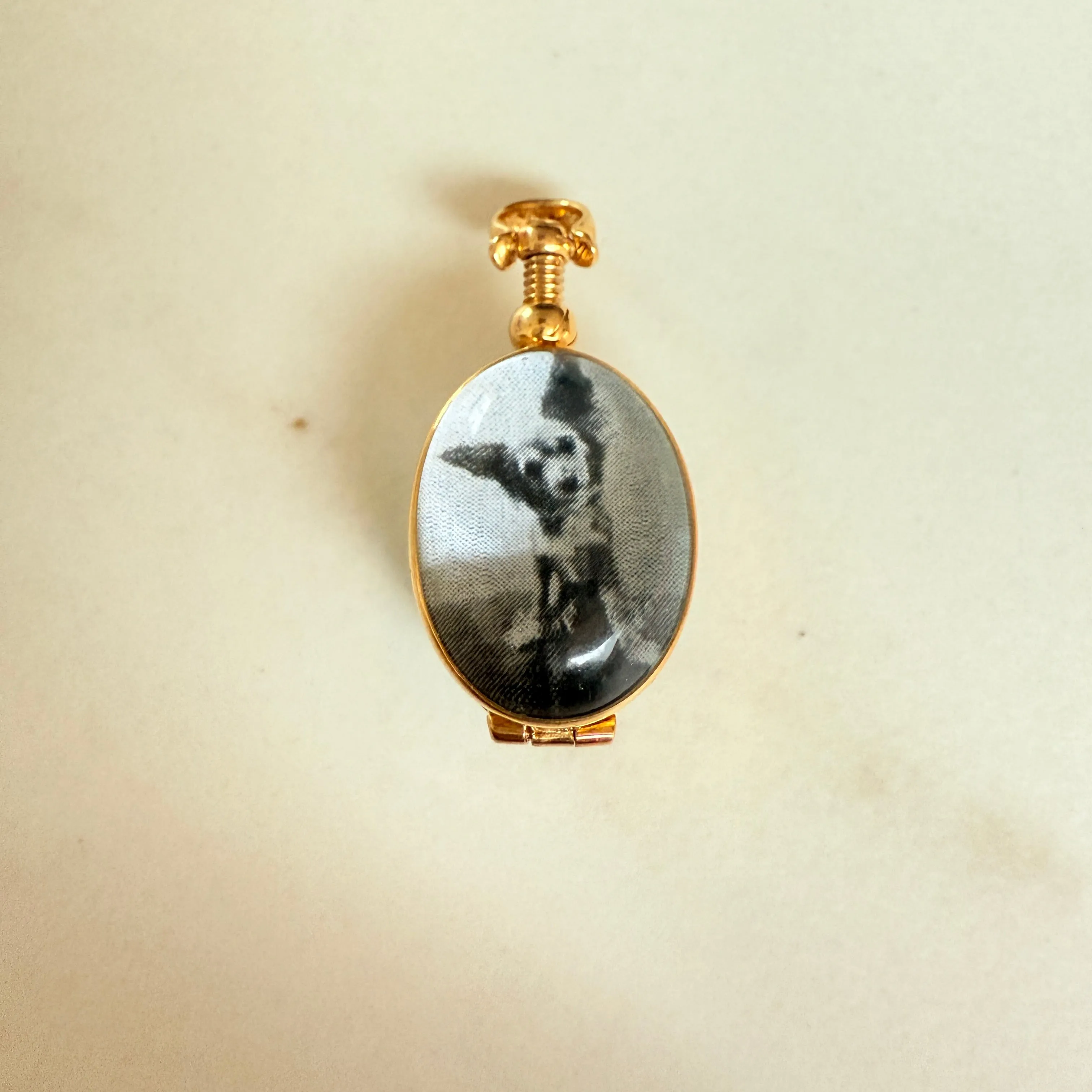 Oval Gold Plated Silver Locket - Small