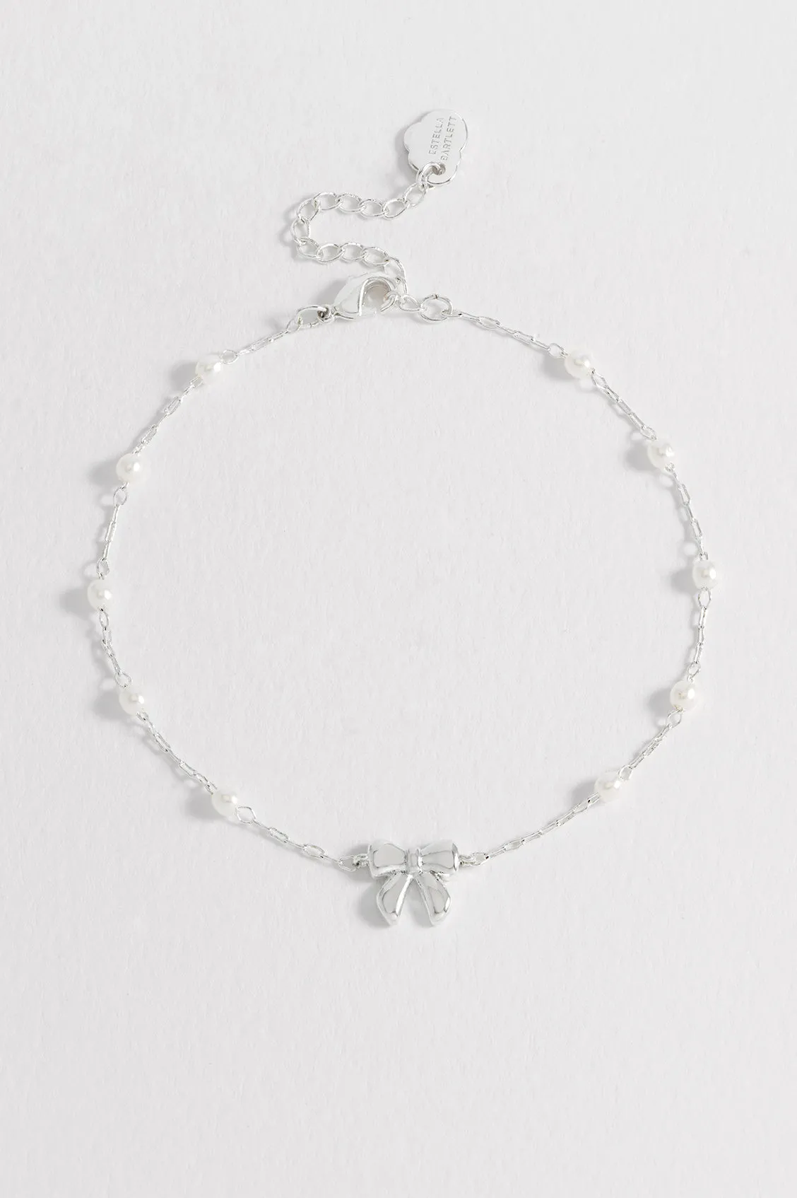 Pearl Bow Beaded Chain Bracelet