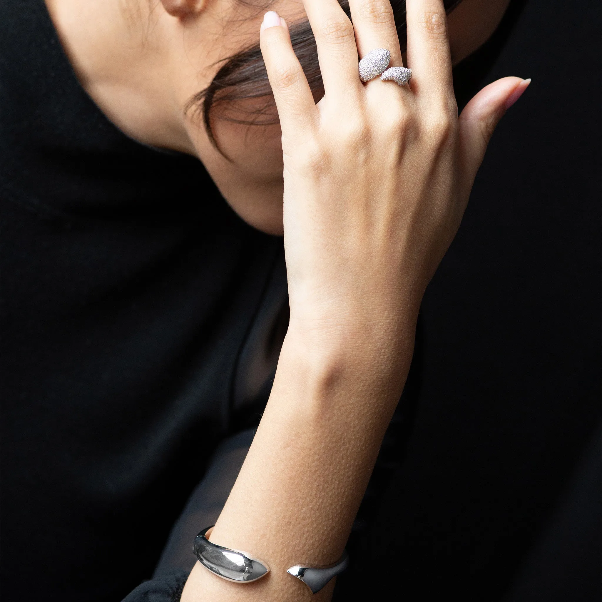 "Perseverance" Fish Sterling Silver Cuff