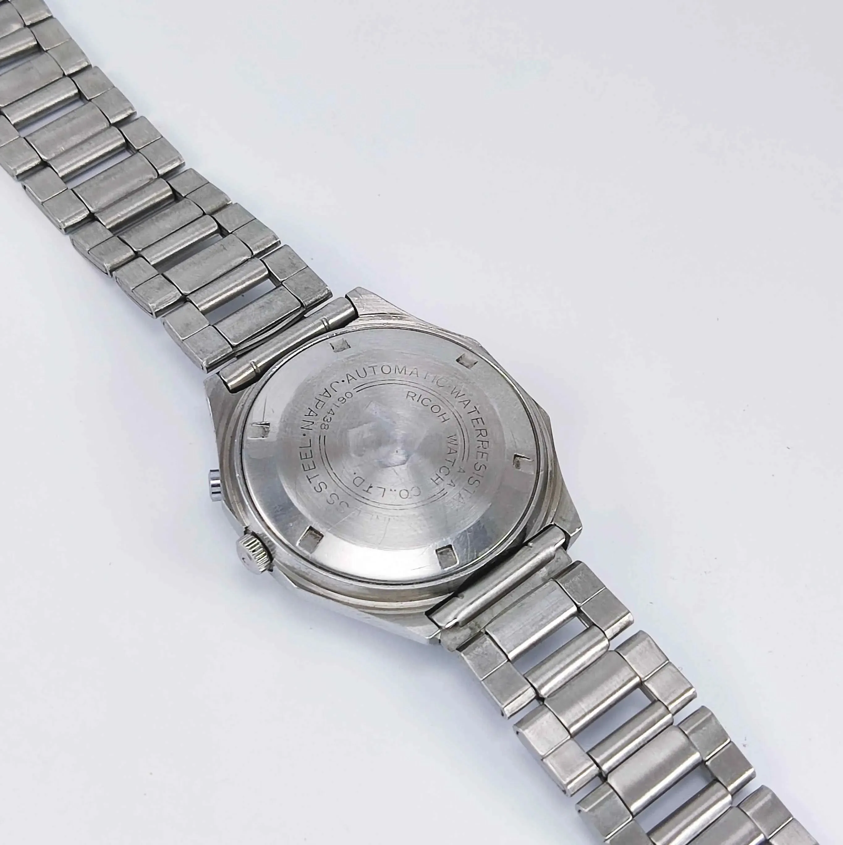 Ricoh Automatic 21 Jewels R31 Blue Dial Day Date Men's Mechanical Watch