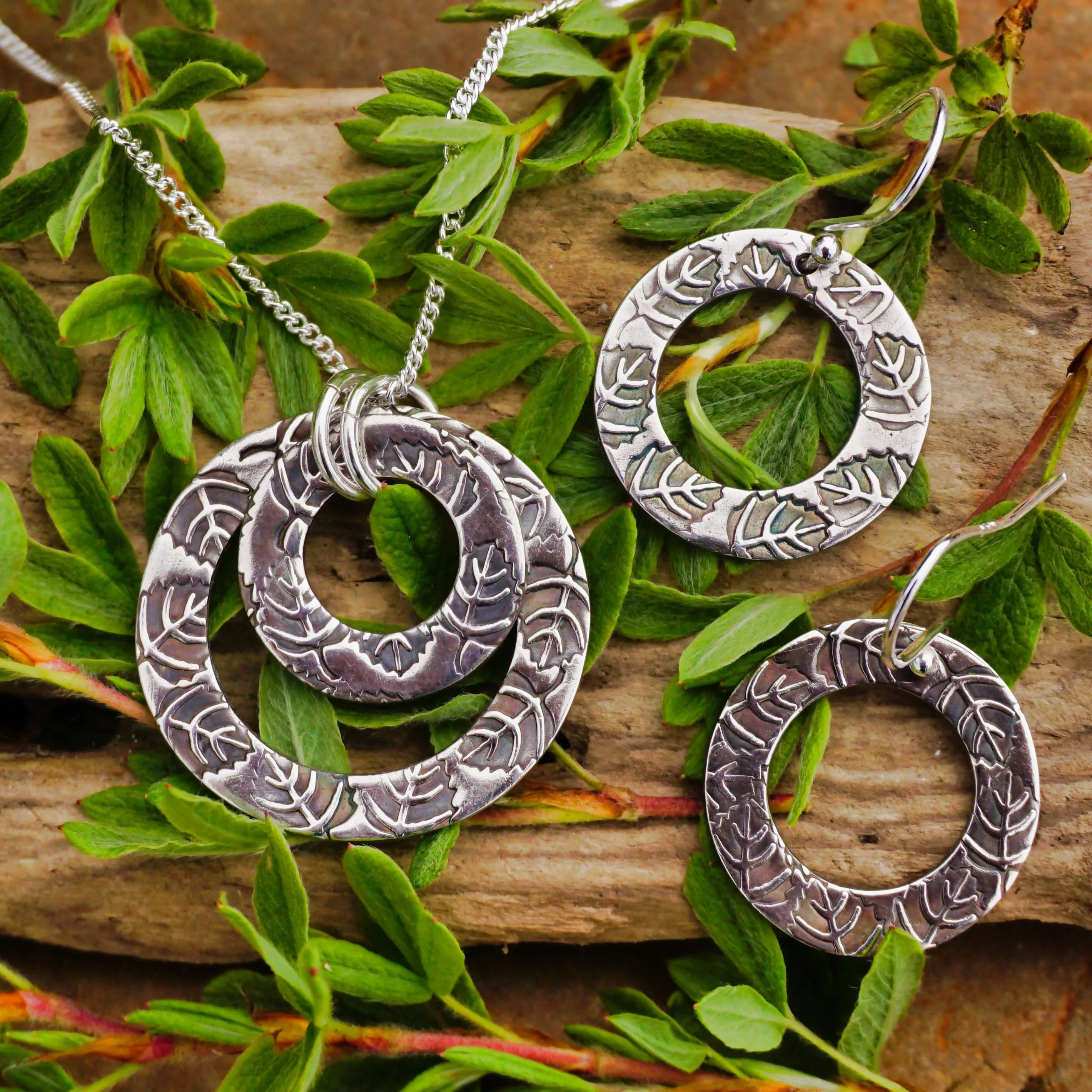 Rings of Leaves Pendant