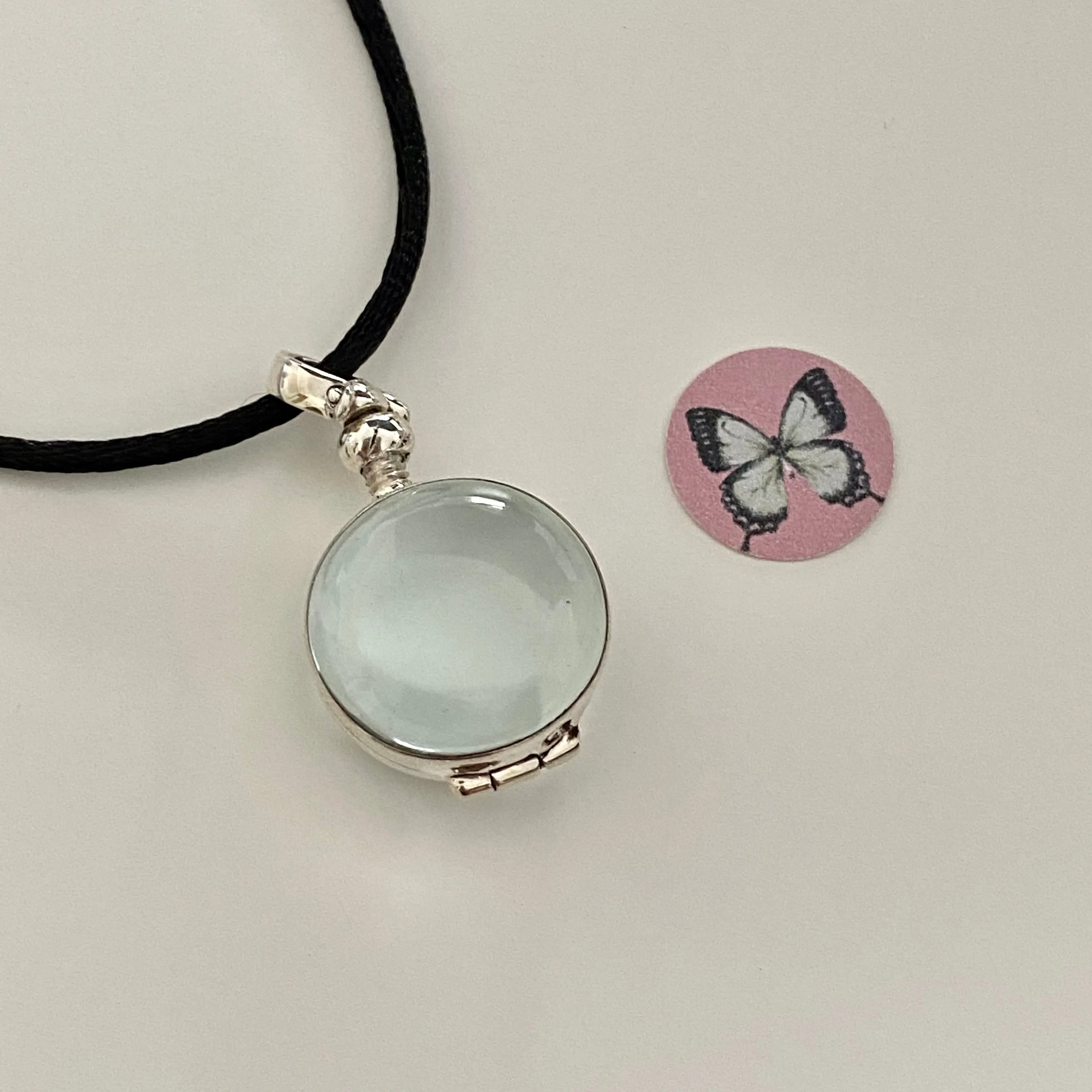 Round Silver Locket - Medium
