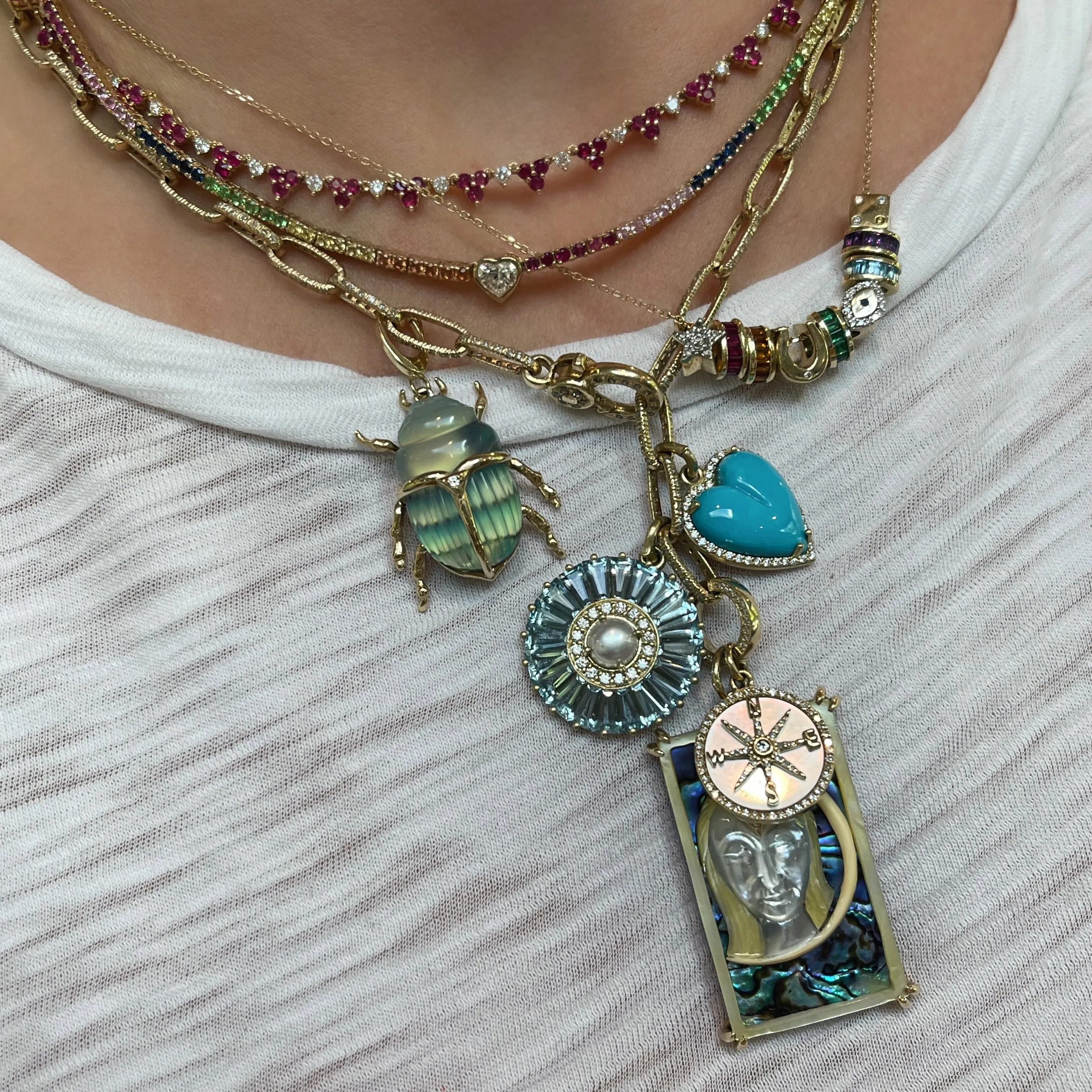 Ruby & Diamond Glam Tennis Necklace