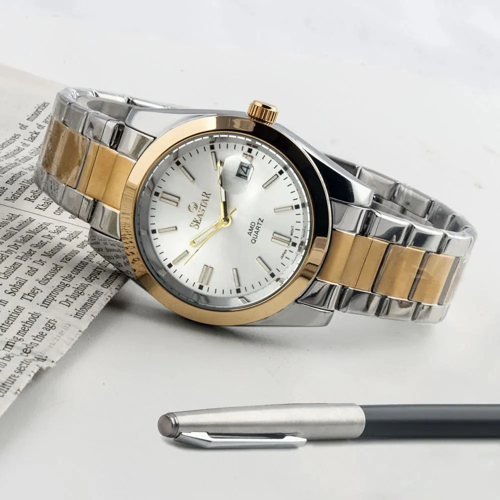 SEASTAR Original Brand Stainless Steel Band Wrist Watch For Men With Brand (Box & Bag)-S211