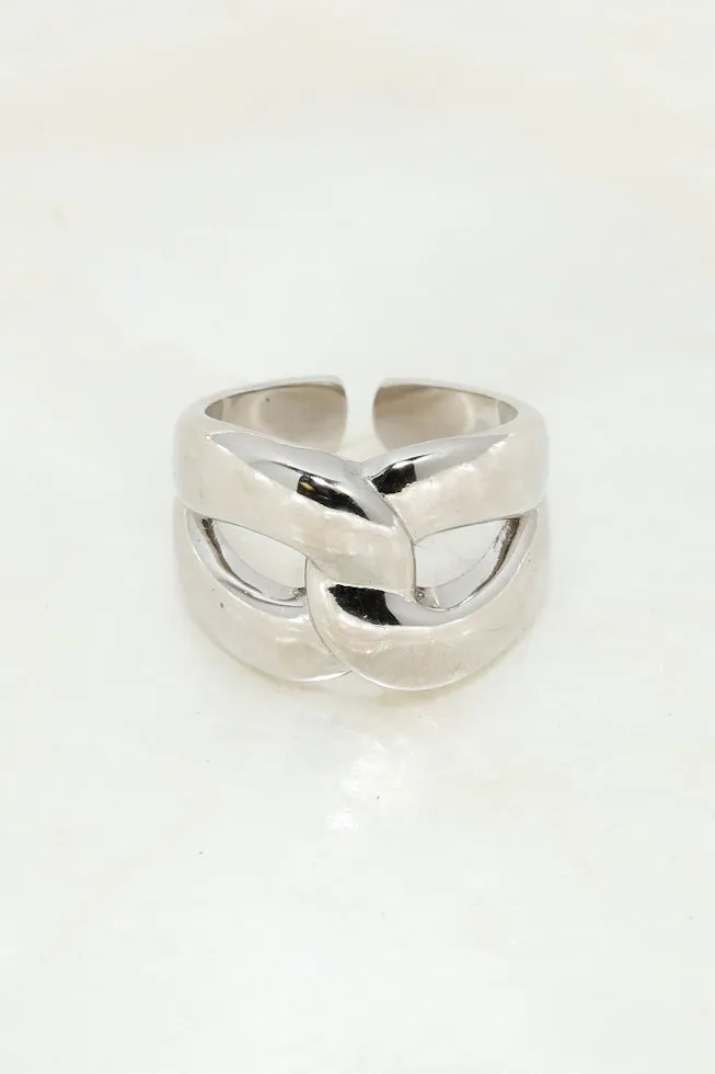 Silver Chunky Twist 925 Ring