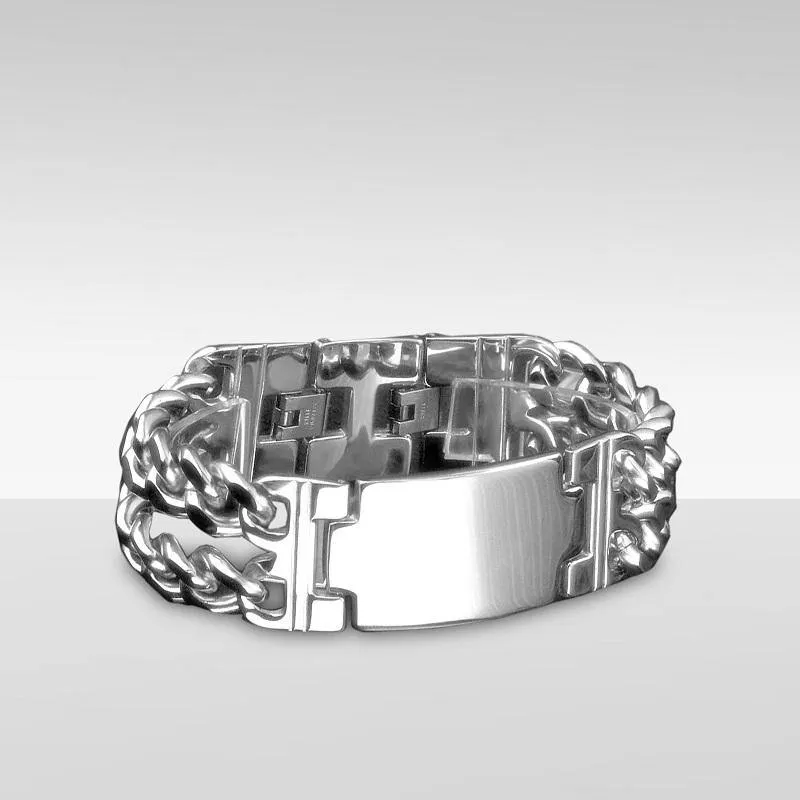 Stainless Steel Bracelet w/Engraving Plate