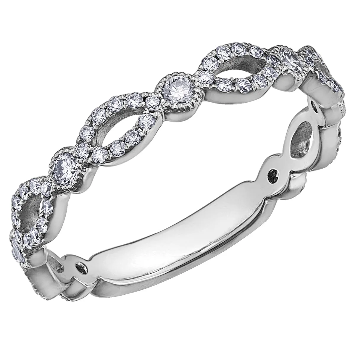 Unique Scalloped Diamond Band