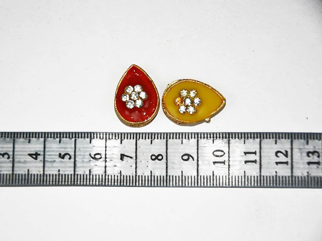 White Designer Drop Kundan Beads